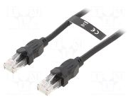 Patch cord; RJ45 plug,both sides; U/UTP; 6; Cu; PVC; black; 8m VENTION