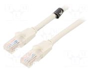 Patch cord; RJ45 plug,both sides; U/UTP; 6; CCA; PVC; grey; 3m VENTION