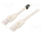 Patch cord; RJ45 plug,both sides; U/UTP; 6; CCA; PVC; grey; 5m VENTION
