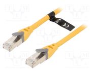 Patch cord; S/FTP; 6a; OFC; PVC; yellow; 15m; RJ45 plug,both sides VENTION