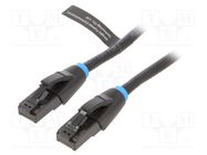 Patch cord; U/UTP; 6; OFC; PVC; black; 20m; RJ45 plug,both sides VENTION