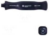 Screwdriver handle; ESD; Holder: hexagonal; 5/32"; 95mm BERNSTEIN