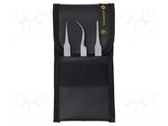 Tweezers-set; for precision works; 3pcs. BERNSTEIN