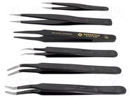 Tweezers-set; for precision works; ESD; 6pcs. BERNSTEIN