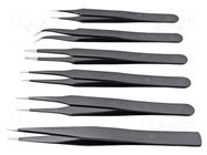 Tweezers-set; for precision works; ESD; 6pcs. BERNSTEIN