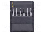 Tweezers-set; for precision works; 6pcs. BERNSTEIN