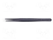 Tweezers; Blade tip shape: sharp; Tweezers len: 140mm; ESD BERNSTEIN