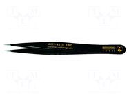 Tweezers; Blade tip shape: sharp; Tweezers len: 120mm; ESD BERNSTEIN