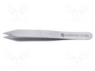 Tweezers; 90mm; Blades: wide; Blade tip shape: sharp; universal BERNSTEIN