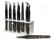 Tweezers-set; for precision works; ESD; 11pcs. BERNSTEIN