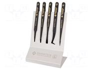 Tweezers-set; for precision works; ESD; 5pcs. BERNSTEIN