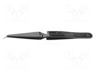 Tweezers; Blade tip shape: sharp; Tweezers len: 125mm; ESD BERNSTEIN
