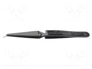 Tweezers; Blade tip shape: sharp; Tweezers len: 125mm; ESD BERNSTEIN