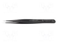 Tweezers; Blade tip shape: sharp; Tweezers len: 120mm; ESD BERNSTEIN