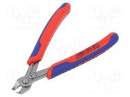 Pliers; side,cutting,curved,precision; 125mm; without chamfer KNIPEX