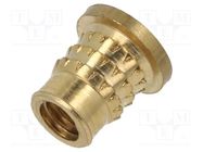 Threaded insert; brass; M3; BN 37901; L: 5.2mm; for plastic TAPPEX