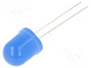 LED; blue; 10mm; 750÷1120mcd; 30°; Front: convex; 12VDC OPTOSUPPLY