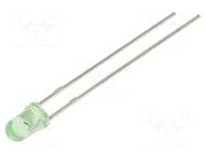 LED; yellow green; 3mm; 150mcd; 30°; Front: convex; 1.8÷2.4VDC OPTOSUPPLY