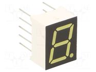Display: LED; 7-segment; 9.9mm; 0.39"; No.char: 1; white cold OPTOSUPPLY