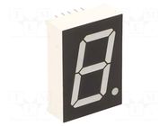 Display: LED; 7-segment; 25.4mm; 1"; No.char: 1; orange; 70mcd; anode OPTOSUPPLY