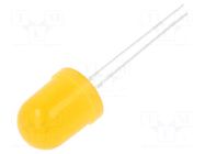 LED; orange; 10mm; 1120÷1560mcd; 30°; Front: convex; 12VDC OPTOSUPPLY