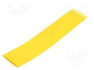 Heat shrink sleeve; glueless; 2: 1; 25.4mm; L: 10m; yellow WEIDMÜLLER