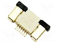 Connector; PIN: 6; ZIF FFC; 0.5mm; Type: top contacts Riverdi