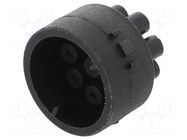 Connector: circular; contact insert; male; PIN: 8; 5A; 380V; crimped BULGIN