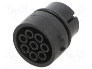 Connector: circular; contact insert; female; PIN: 8; w/o contacts BULGIN