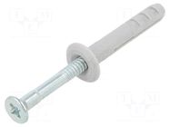 Plastic anchor; with screw; 5x30; zinc-plated steel; N; 100pcs. FISCHER