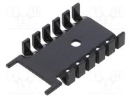 Heatsink: extruded; U; black; L: 24.5mm; W: 24mm; H: 7mm; 21K/W FISCHER ELEKTRONIK