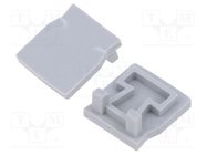 Cap for LED profiles; silver; 10pcs. GTV Poland