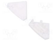 Cap for LED profiles; white; 10pcs. GTV Poland