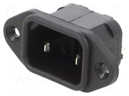 Connector: AC supply; socket; male; 10A; 250VAC; C18; Mat: polyamide BULGIN