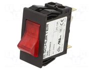 Circuit breaker; 20A; Poles: 1; SNAP-IN; TA45 2P; Leads: connectors SCHURTER