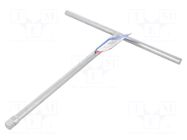 Knob; square; 3/8"; 268mm KING TONY