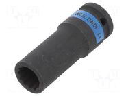 Socket; 12-angles,socket spanner,impact; 17mm; 1/2"; long KING TONY