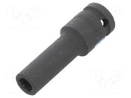 Socket; 6-angles,socket spanner,impact; HEX 10mm; 1/2"; long KING TONY
