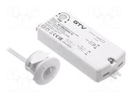 Touchless switch; white; with motion detector; 2m; 110÷240VAC GTV Poland
