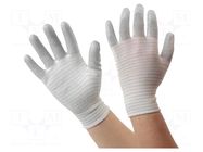 Protective gloves; ESD; L; polyamide,polyurethane,carbon fiber ANTISTAT