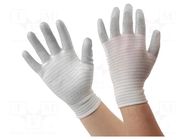 Protective gloves; ESD; M; polyamide,polyurethane,carbon fiber ANTISTAT