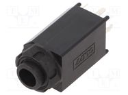 Connector: Jack 6,3mm; socket; female; straight; THT; S1V 