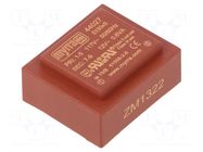 Transformer: encapsulated; 0.6VA; 117VAC; 12V; 50mA; PCB MYRRA