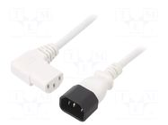 Cable; 3x0.75mm2; IEC C13 female angled right,IEC C14 male; PVC LIAN DUNG