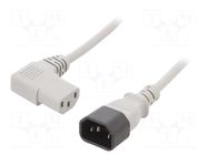 Cable; 3x1mm2; IEC C13 female angled right,IEC C14 male; PVC LIAN DUNG