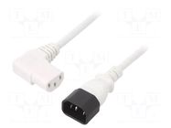 Cable; 3x1mm2; IEC C13 female angled right,IEC C14 male; PVC; 5m LIAN DUNG