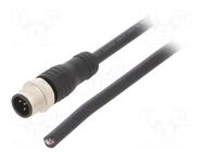 Cable: for sensors/automation; M12; PIN: 5; straight; 6m; plug; PVC ABB