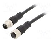 Cable: for sensors/automation; M12; PIN: 5; 3m; plug; 36VDC; PVC ABB