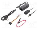 USB to SATA adapter; IDE plug,SATA plug,USB A plug; USB 2.0 GEMBIRD
