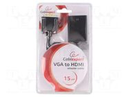 Adapter; 0.15m; HDMI 1.4; Support: Full HD 1080p; black GEMBIRD